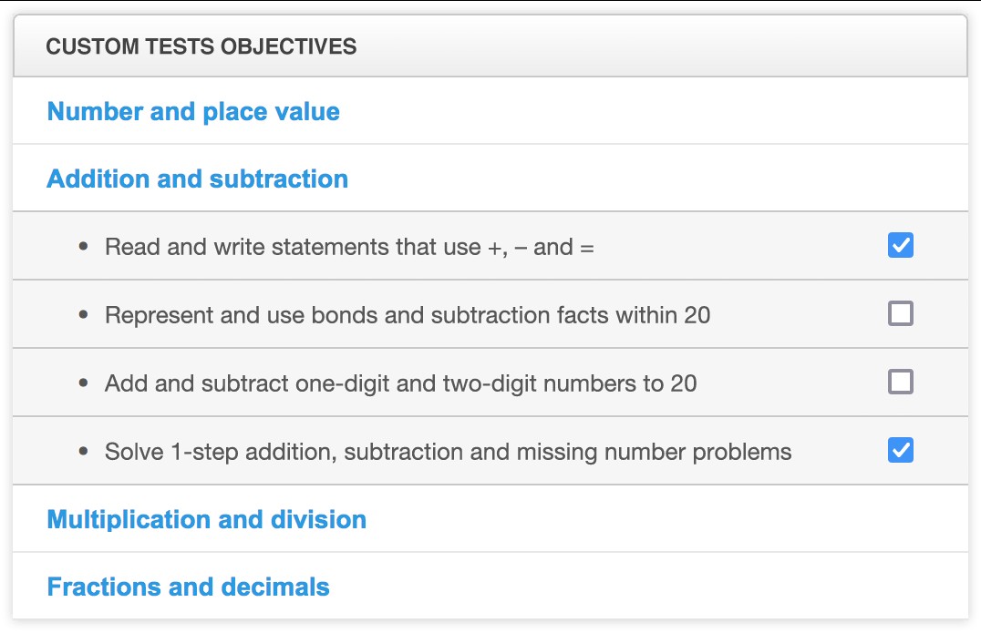 KS2 Custom Maths Assessments